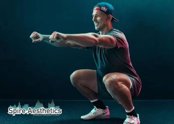 Image of man build leg muscle Newbury through exercise