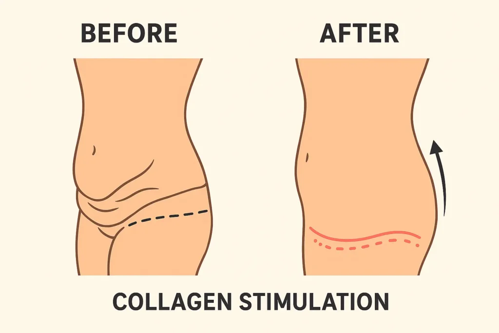 Before and after results for sagging skin after weight loss injections Newbury