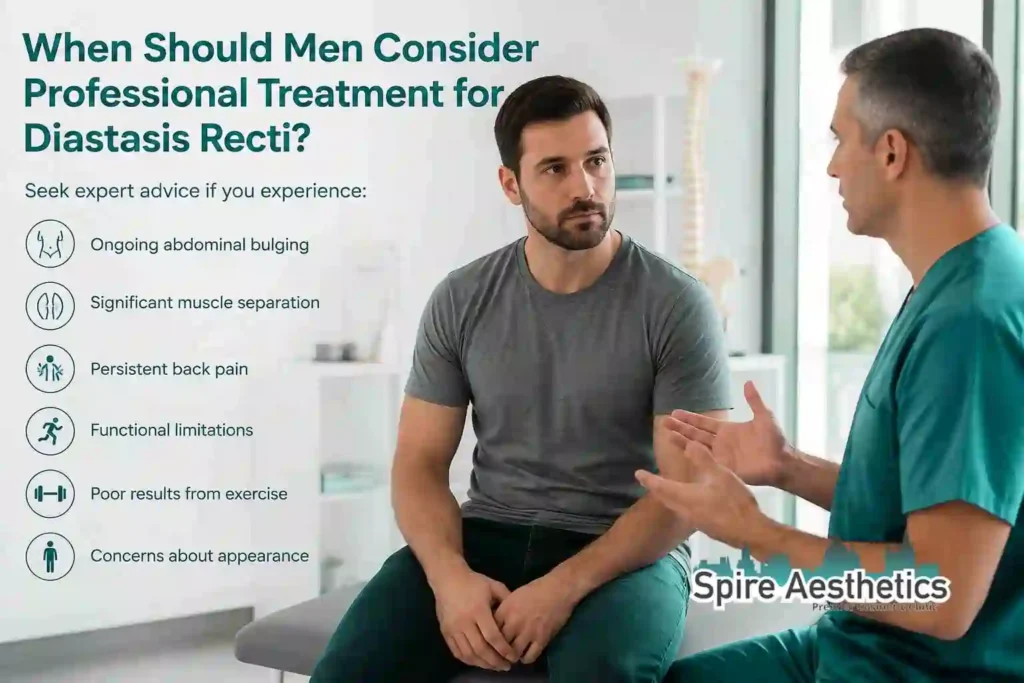 When Should Men Consider Professional Treatment for Diastasis Recti Newbury?